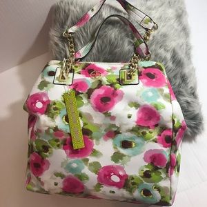 Gianni Bini Pink Multi Summer Floral Tote NWT